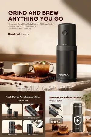 Oraimo Beangrind 2in1 Portable 350ml Coffee Grinder