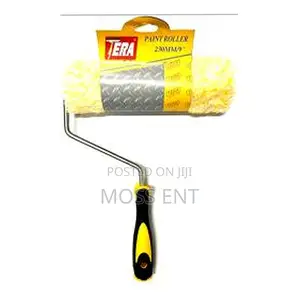 Roller Brush 9 Inch TPR Handle Yellow/Black - Rb-TPR