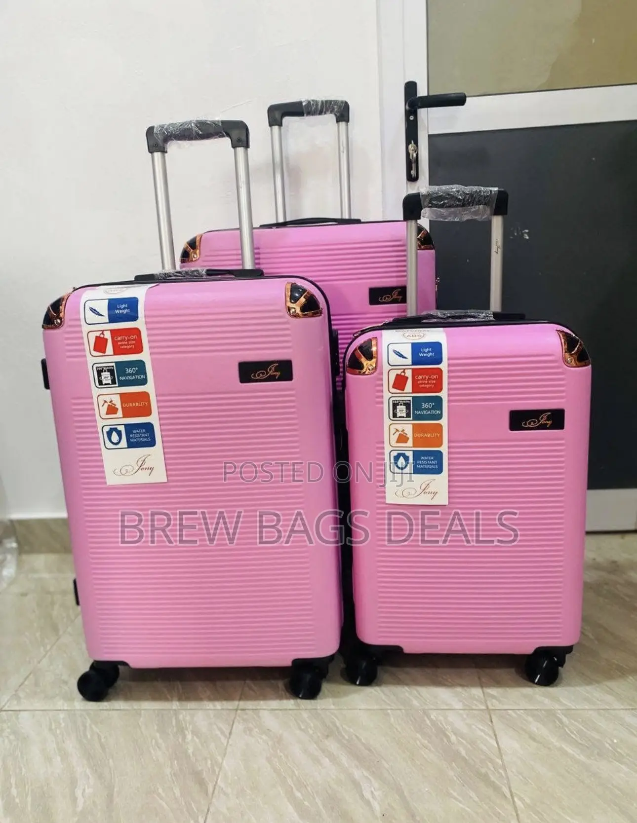 Quality Jony 3set Abs Light Weight Traveling Bag.
