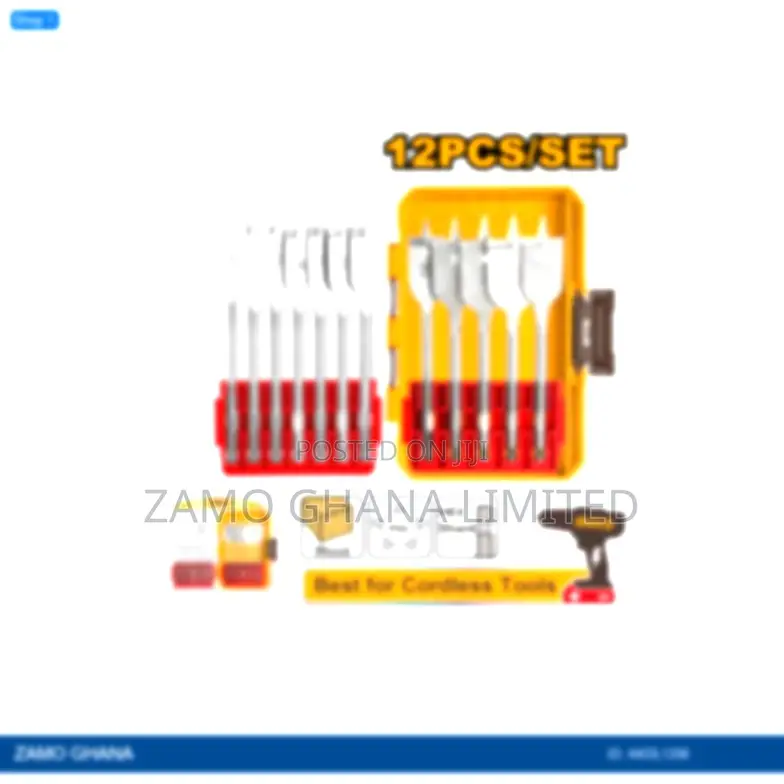 12 PCS Flat Wood Drill Bits - Akdl1206