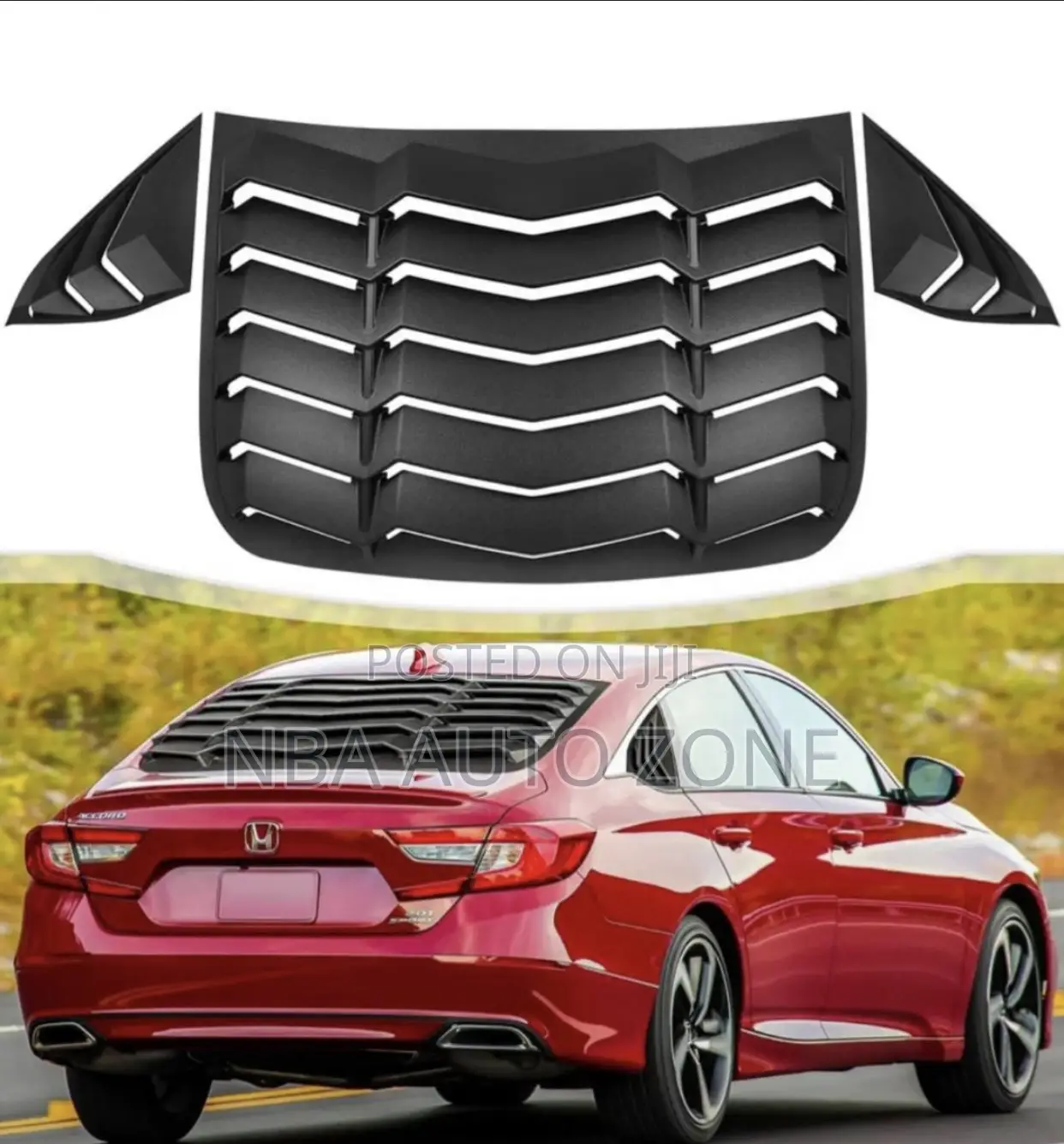 Honda Accord 2018-21 Black Gt /Glass Shade With Side Vent Covers