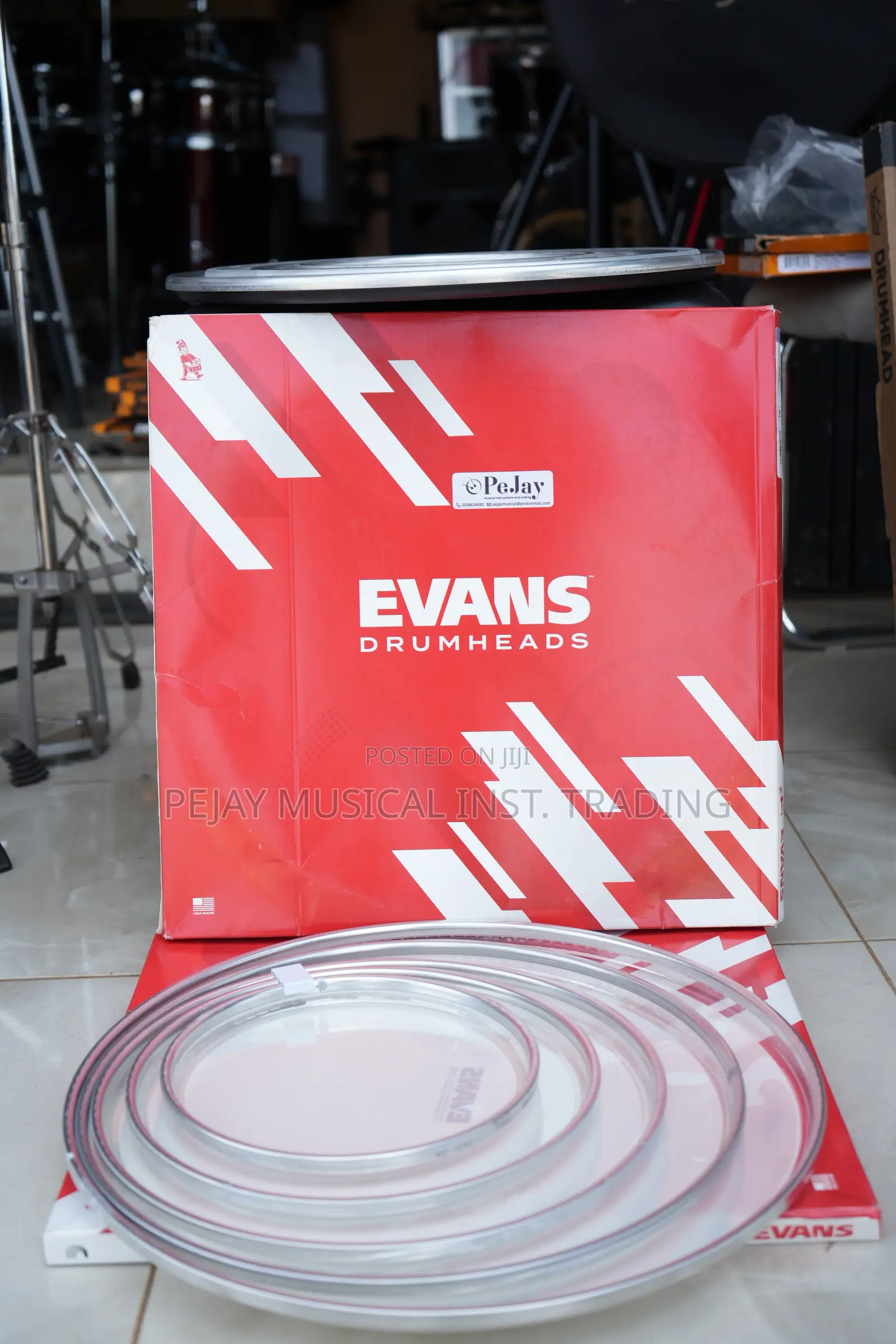 Original Evans Uv2 Drum Heads | Set Single – Kumasi