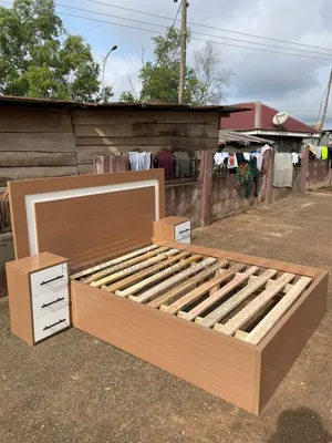 Luxury Brown Laminated Double Bed