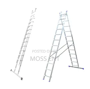 2x10 Steps Double Slide Ladder Aluminium - Lz2110
