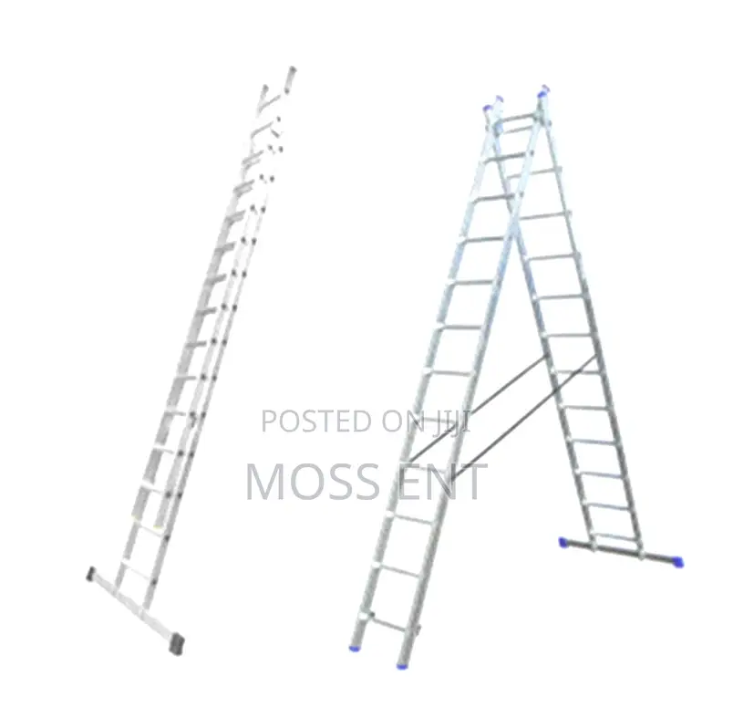 2x10 Steps Double Slide Ladder Aluminium - Lz2110