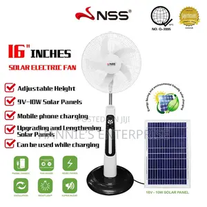 16 Inches Rechargable Solar Fan