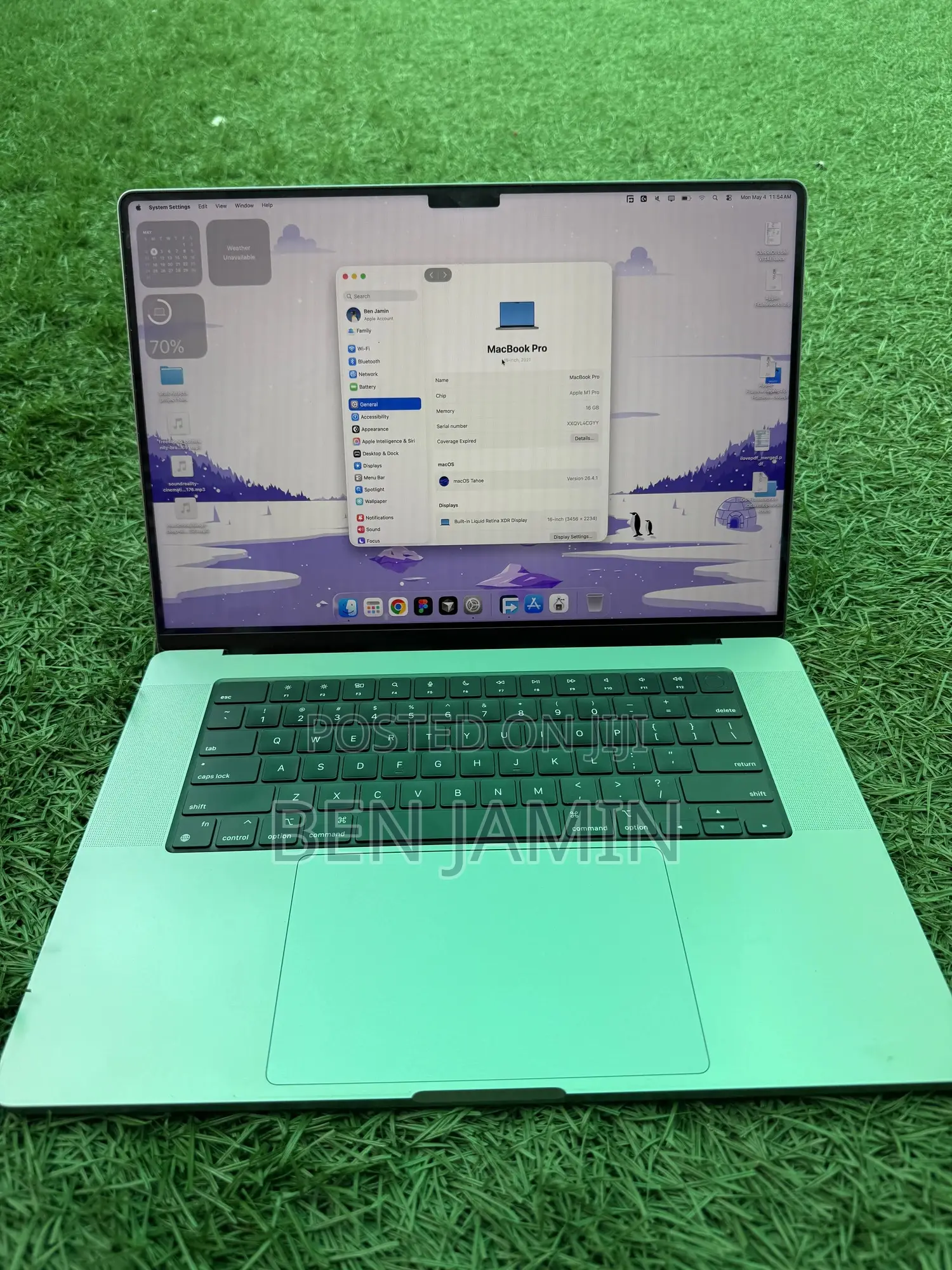 Laptop Apple MacBook Pro 16GB Apple M1 Pro SSD 512GB