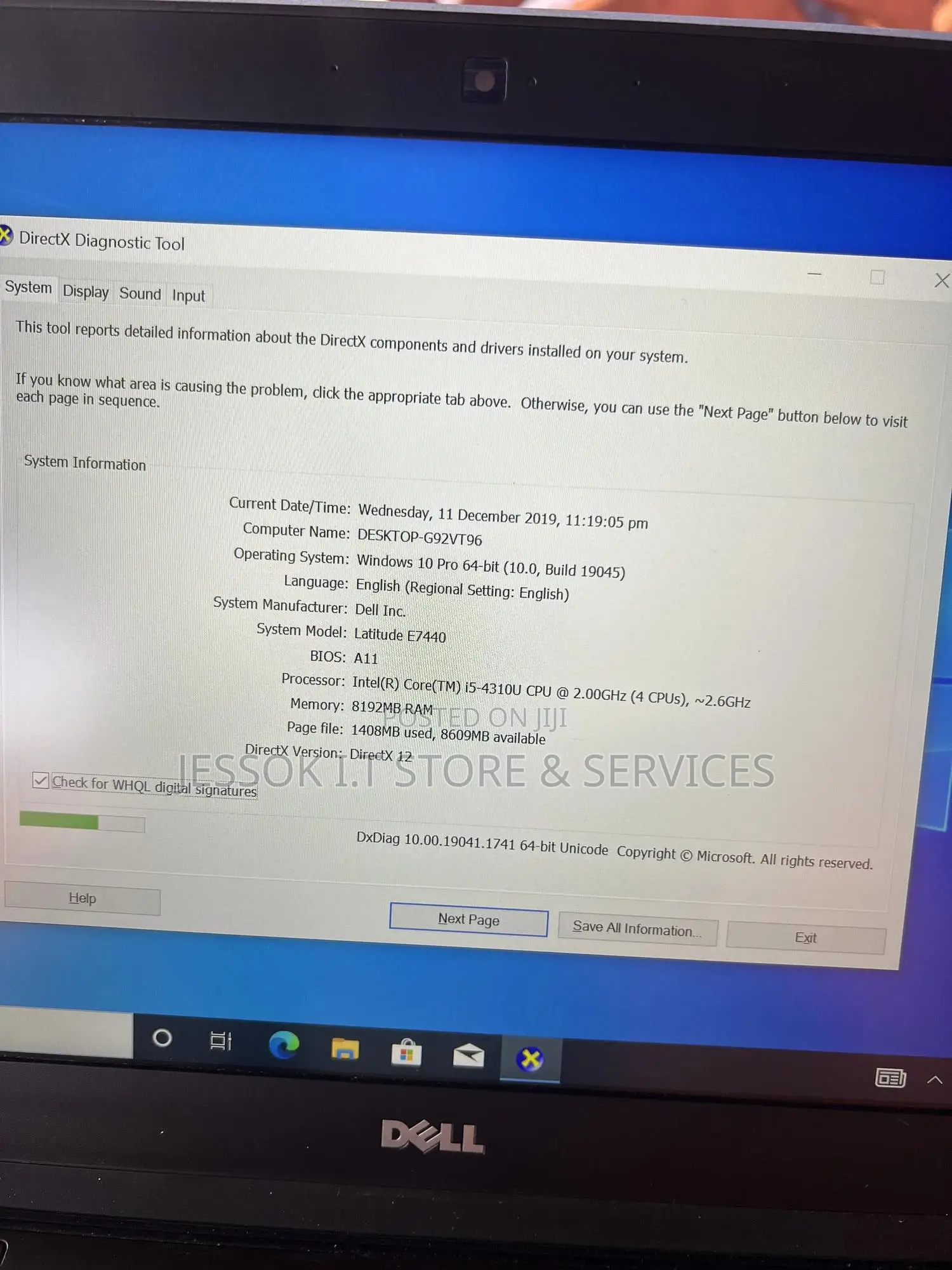 Laptop Dell 8GB Intel Core i5 SSD 128GB