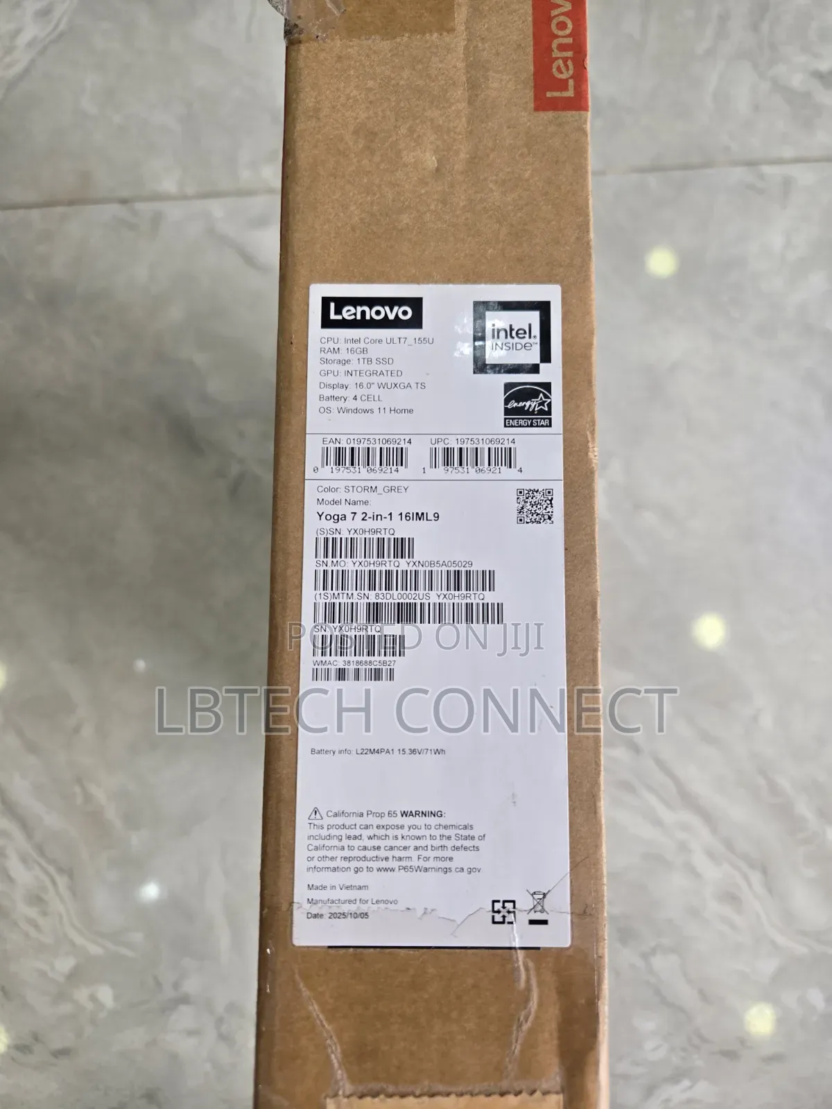 New Laptop Lenovo Yoga 7i 16GB Intel Core Ultra 7 SSD 1T