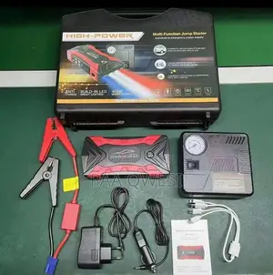 12v Portable Jump Starter Power Bank With Led Light