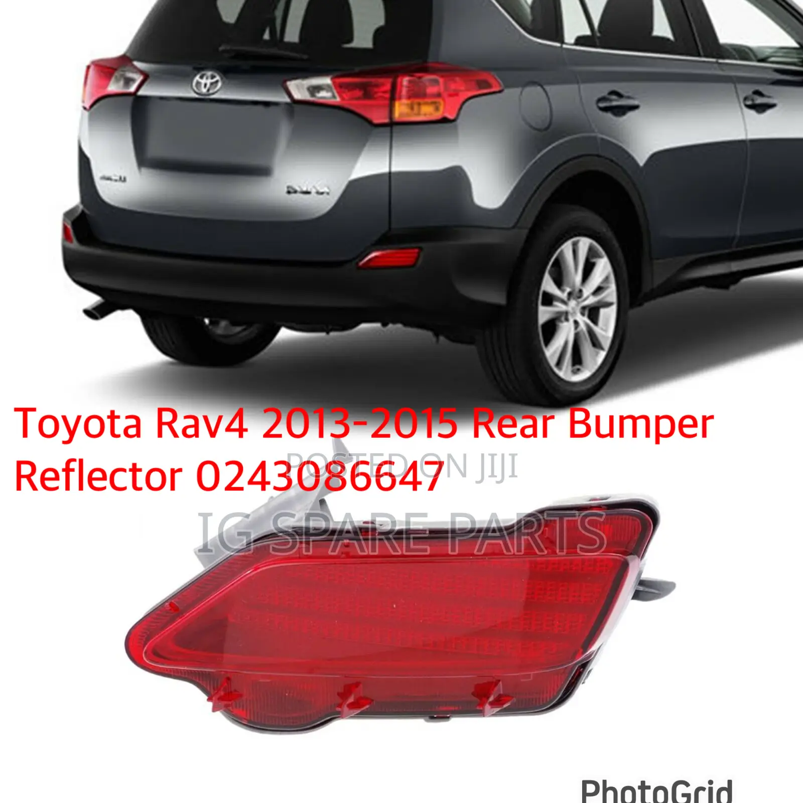 Toyota Rav4 2013-2015 Rear Bumper Reflector Usa