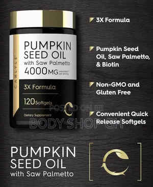 DHT Blocker Supplement- Saw Palmetto + Pumpkin Seed + Biotin - 120 PCS