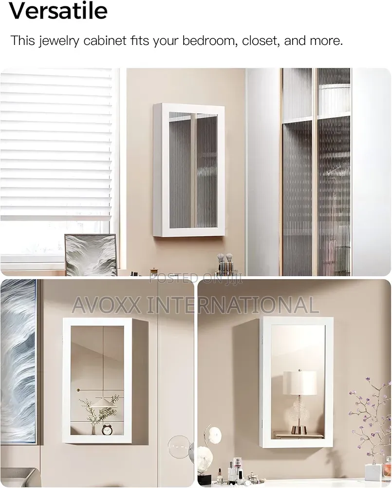 Songmics Lockable Jewelry Cabinet Armoire With Mirror