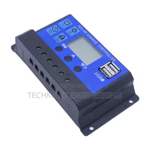 30a Pwm Solar Charge Controller, Lcd Display – 12v/24v