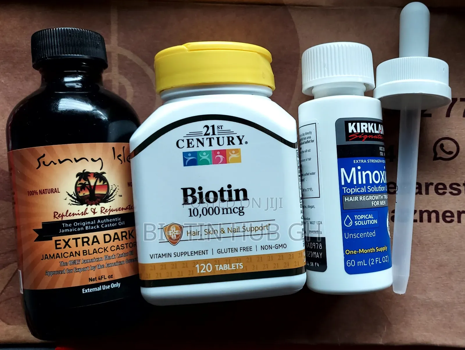 Kirkland Minoxidil,21st Century Biotin and Jamaican Black Castor Oil