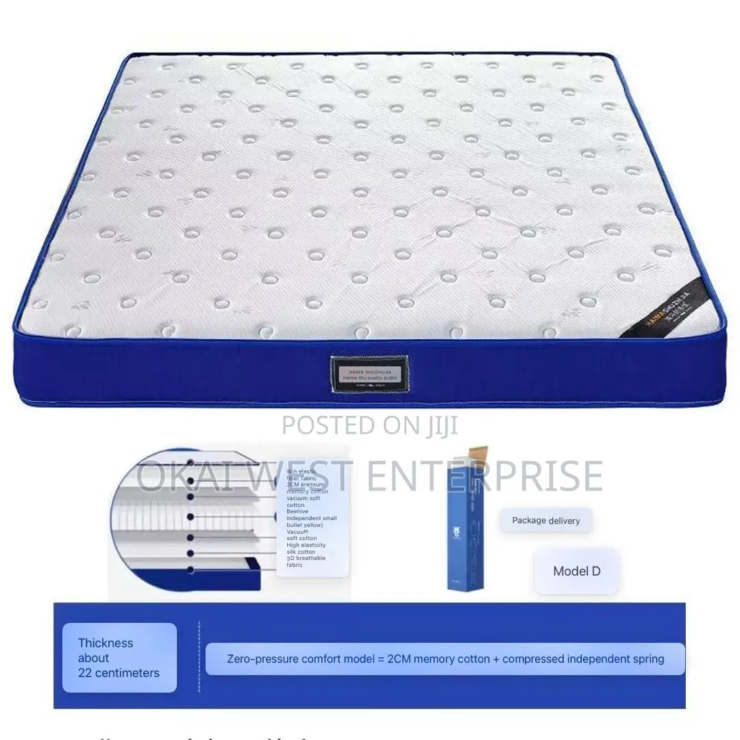 Premium 22cm Pocket Spring Mattress – 1.8*2m Compressed for Ease