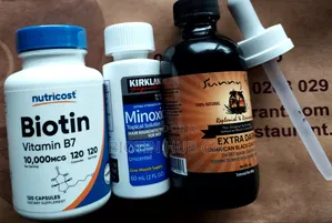 Kirkland,Jamaican Black Castor Oil and Nutricost Biotin Combo