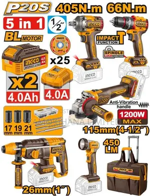 5 PCS Cordless Industrial Combo Kit - Ckli20595