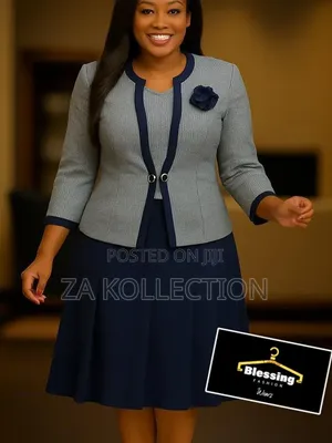 Womens Flare Office Dress With Coat