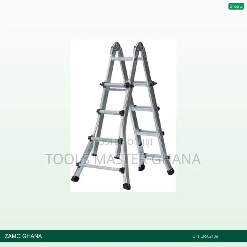 Ferral 4+4 (X2) Telescopic Ladder Aluminium Multi-Purpose - Fer-02136