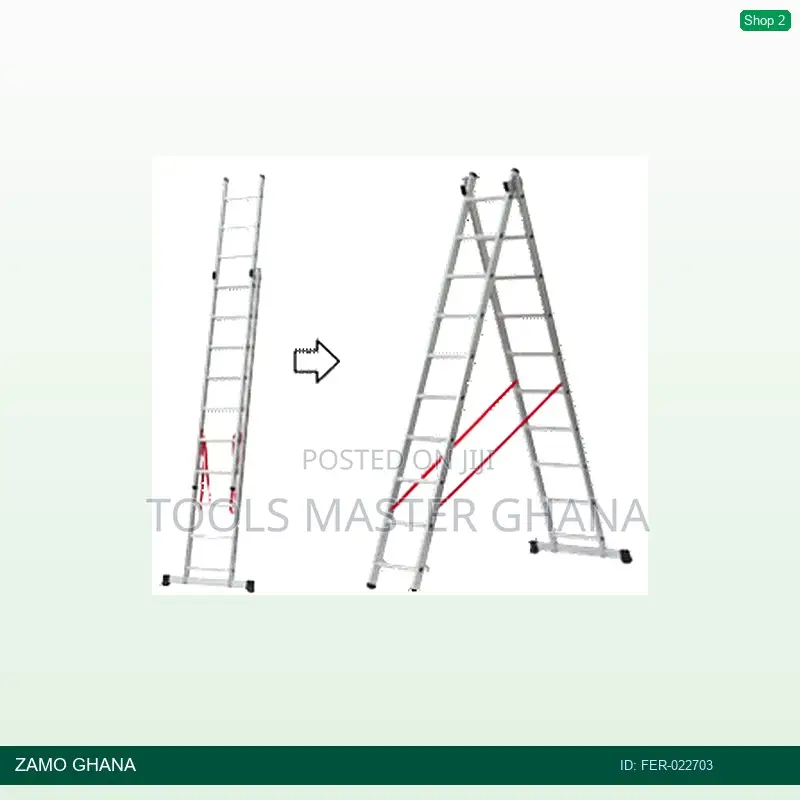 Ferral 2x10 Steps Elite 67 Double 3 Slide Ladder Aluminiu - Fer-022703