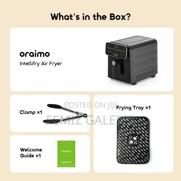 Oraimo Intellifry 9l 230°C Dual Side Flip Free Air Fryer
