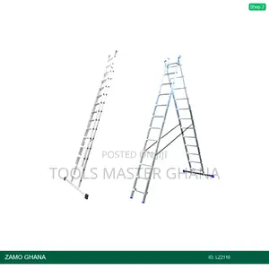 2x10 Steps Double Slide Ladder Aluminium - Lz2110