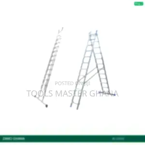 2x12 Steps Double Slide Ladder Aluminium - Lz2112