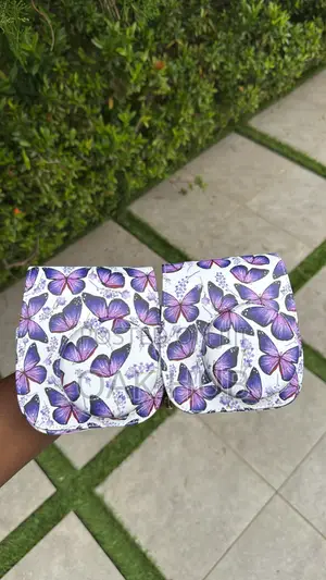 Instax Mini 12 Detachable Leather Case - Purple Butterfly Pattern