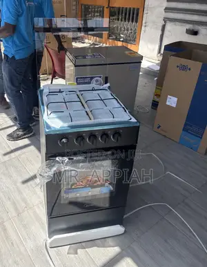 Efficiënt Midea Gas Oven 4 Burner With Grill(Glass Lid)Black 