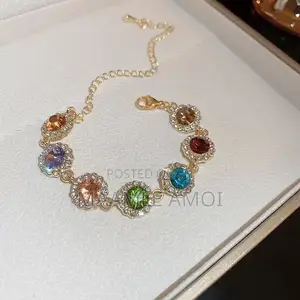 Mixed Color Golden Zircon Bracelet