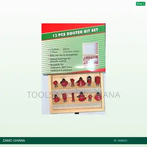 Router Bit Set 12pcs 8mm Green Pack - H090022