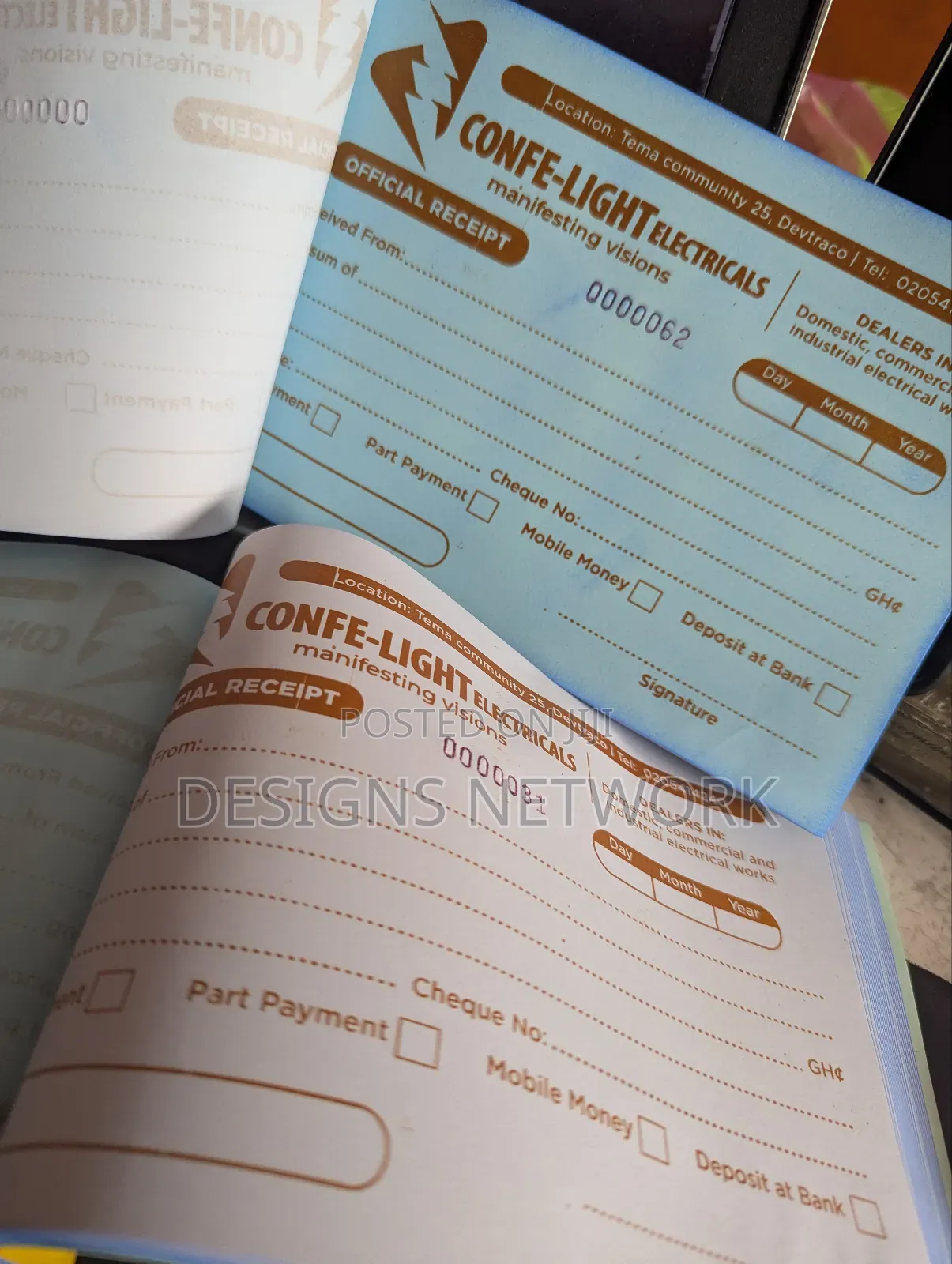 Company Receipt Book Printing