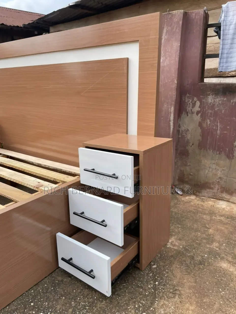Luxury Brown Laminated Double Bed