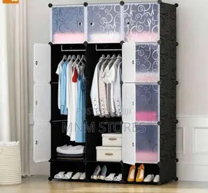 Plastic Wardrobe 12- Cubes With Shoe Rack