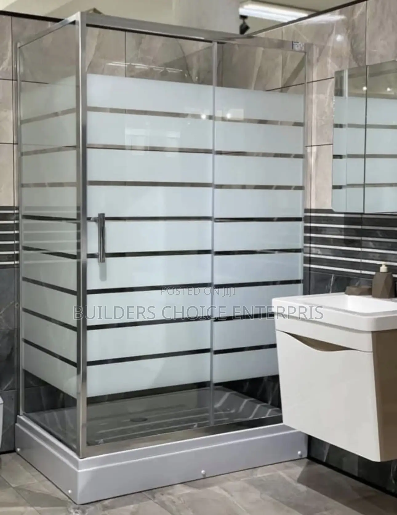 Shower Cubicle 120/80cm (Stainless)