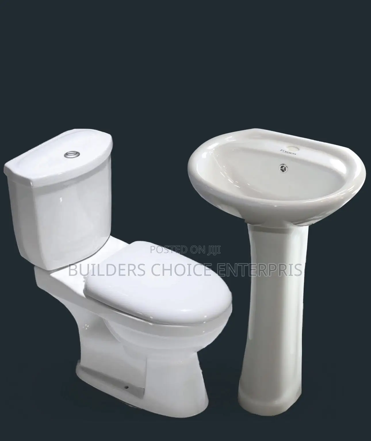 Water Closet With Wash Basin and Pedestal