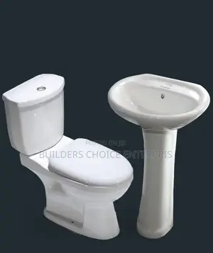 Water Closet With Wash Basin and Pedestal