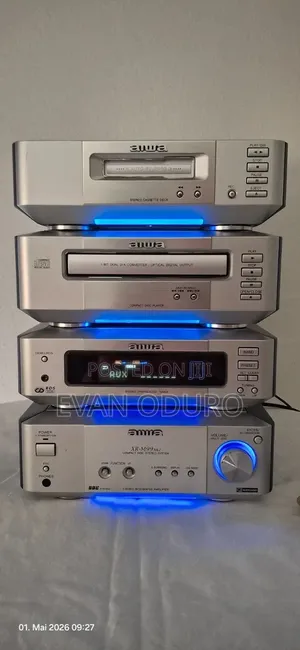 Powerf Aiwa Digital Sound System Stylish Ambient Light,Bt/Usb/Radio/Cd