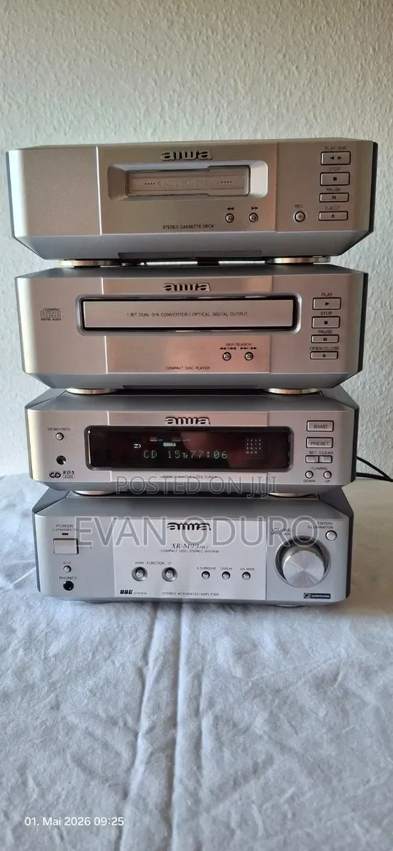 Powerf Aiwa Digital Sound System Stylish Ambient Light,Bt/Usb/Radio/Cd