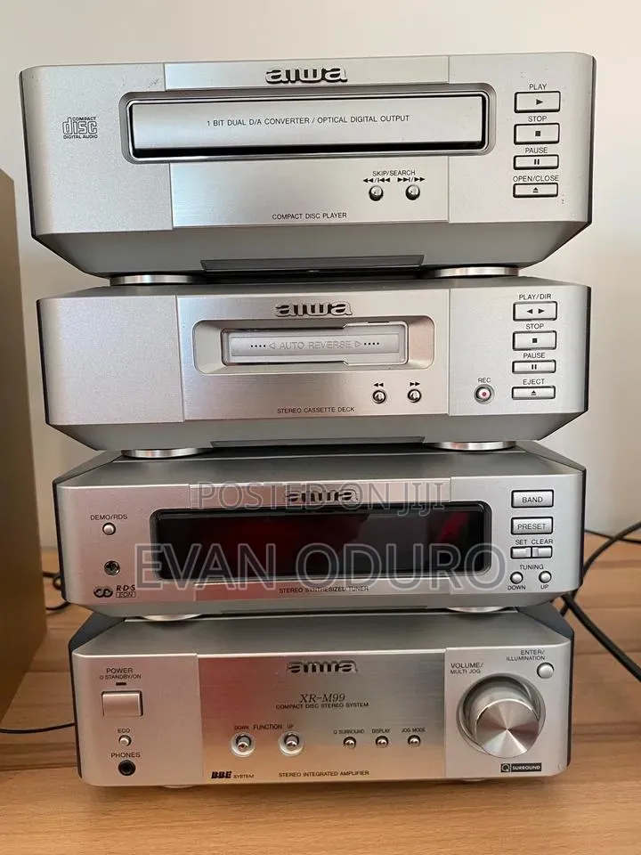 Powerf Aiwa Digital Sound System Stylish Ambient Light,Bt/Usb/Radio/Cd