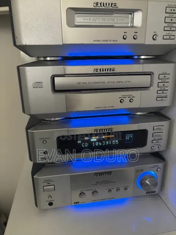 Powerf Aiwa Digital Sound System Stylish Ambient Light,Bt/Usb/Radio/Cd