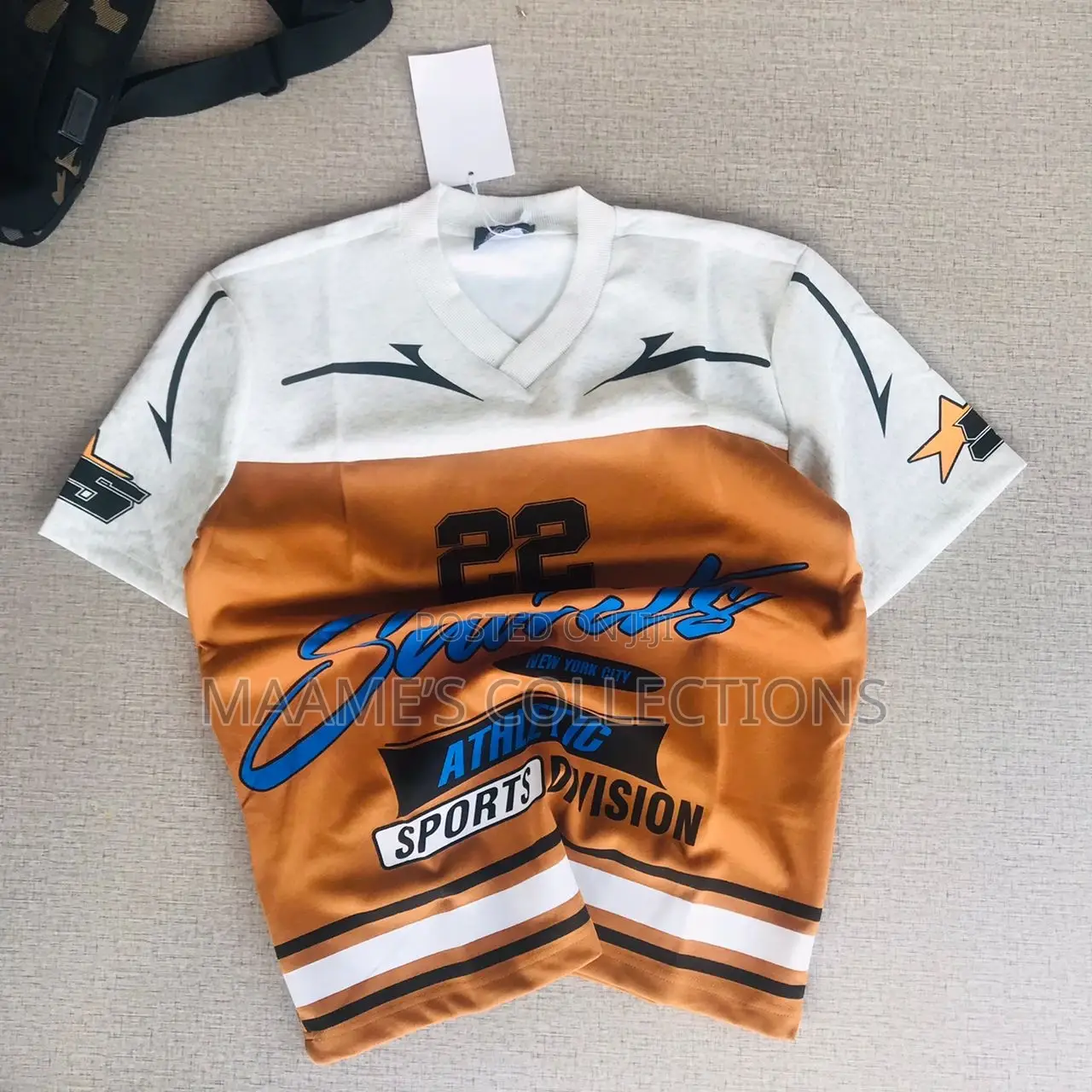 V-Neck Streetwear Jersey Shirt