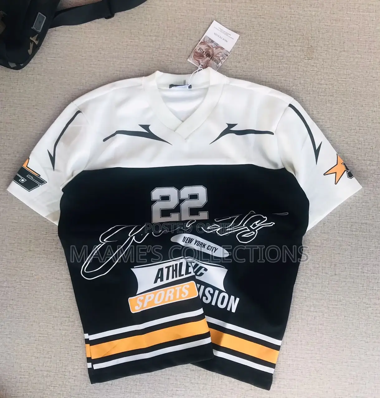 V-Neck Streetwear Jersey Shirt