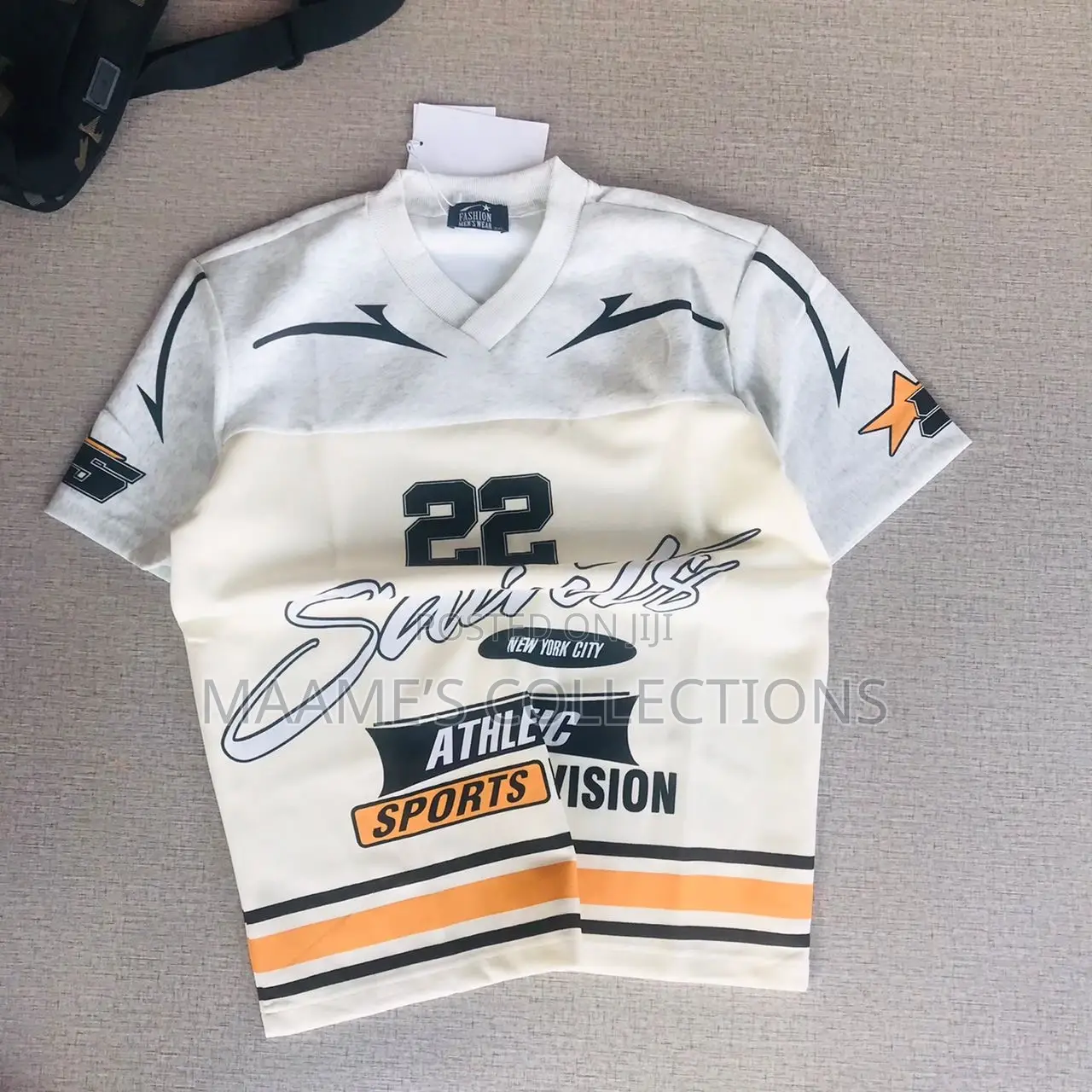 V-Neck Streetwear Jersey Shirt