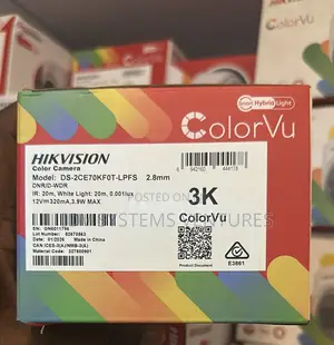 CCTV Cam Ds-2ce10kf0t-Lpfs3k Colorvu Smart Hybrid Light Fixed Mini