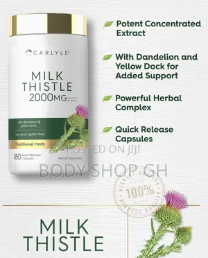 Liver Care Milk Thistle Supplement With Dandelion + Yellow Dock 180pc