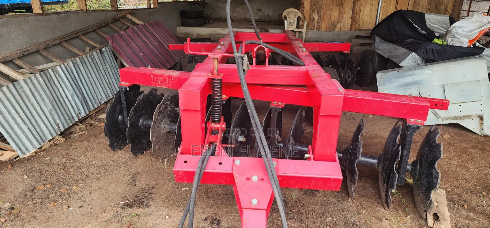 24 Disc Heavy Duty Harrow With Hydraulic Powered Tires