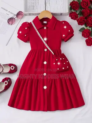 Multicolor Beading + Free Bag - Girls' Dress Age 5-6yrs Only