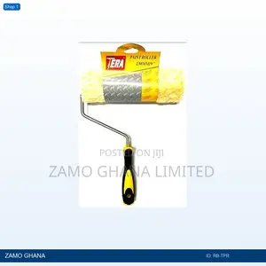 Roller Brush 9 Inch TPR Handle Yellow/Black - Rb-TPR